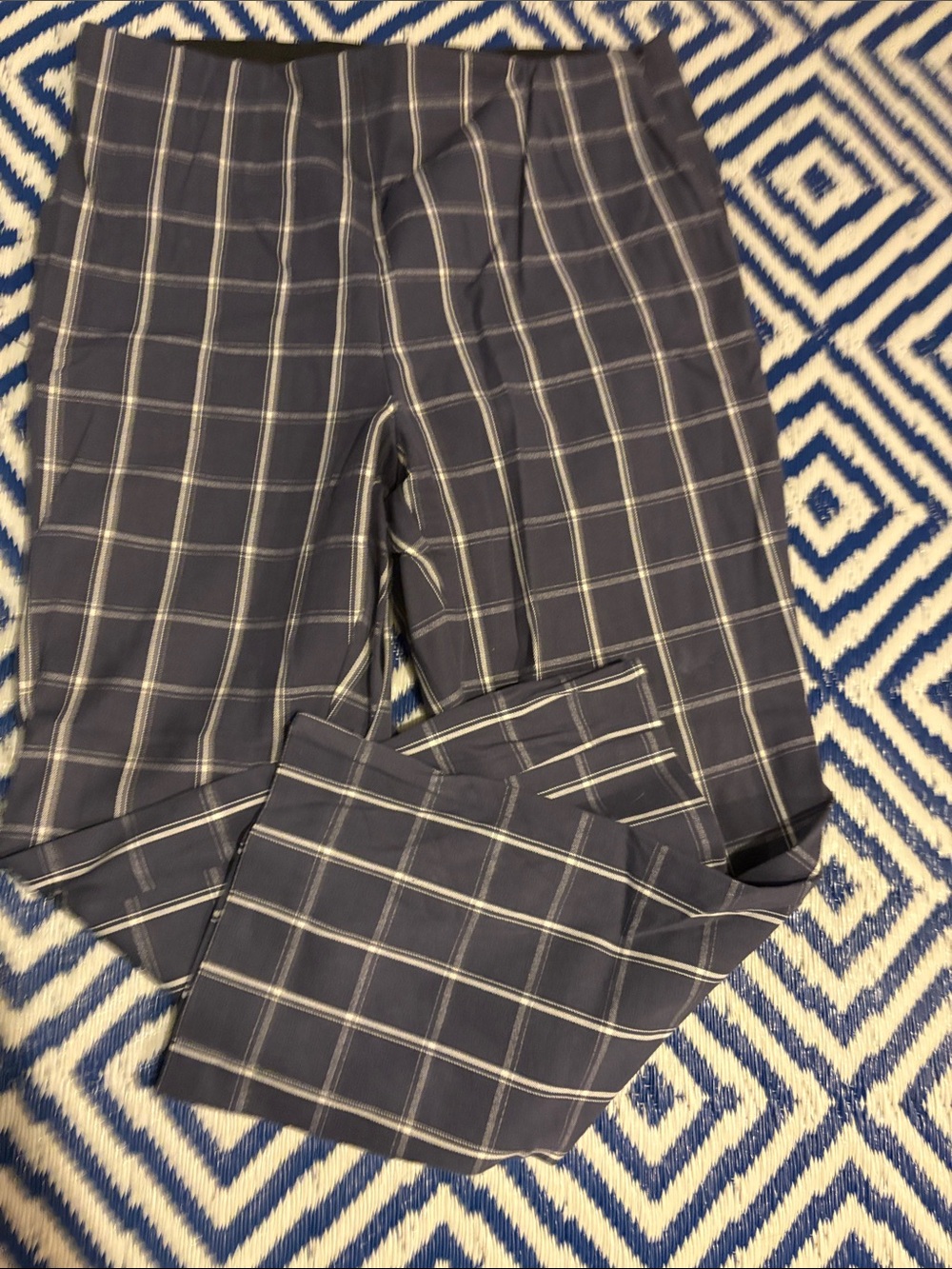 Grey Plaid Capris
